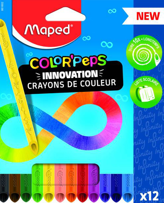 Crayons de couleur infinity en boite carton></a><a href=