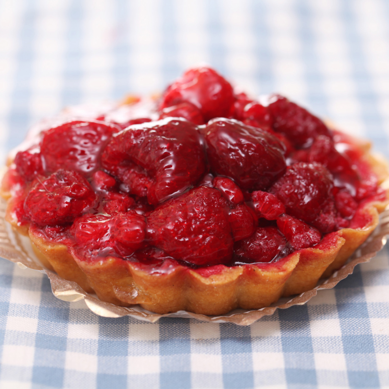 Fresh raspberry tart
