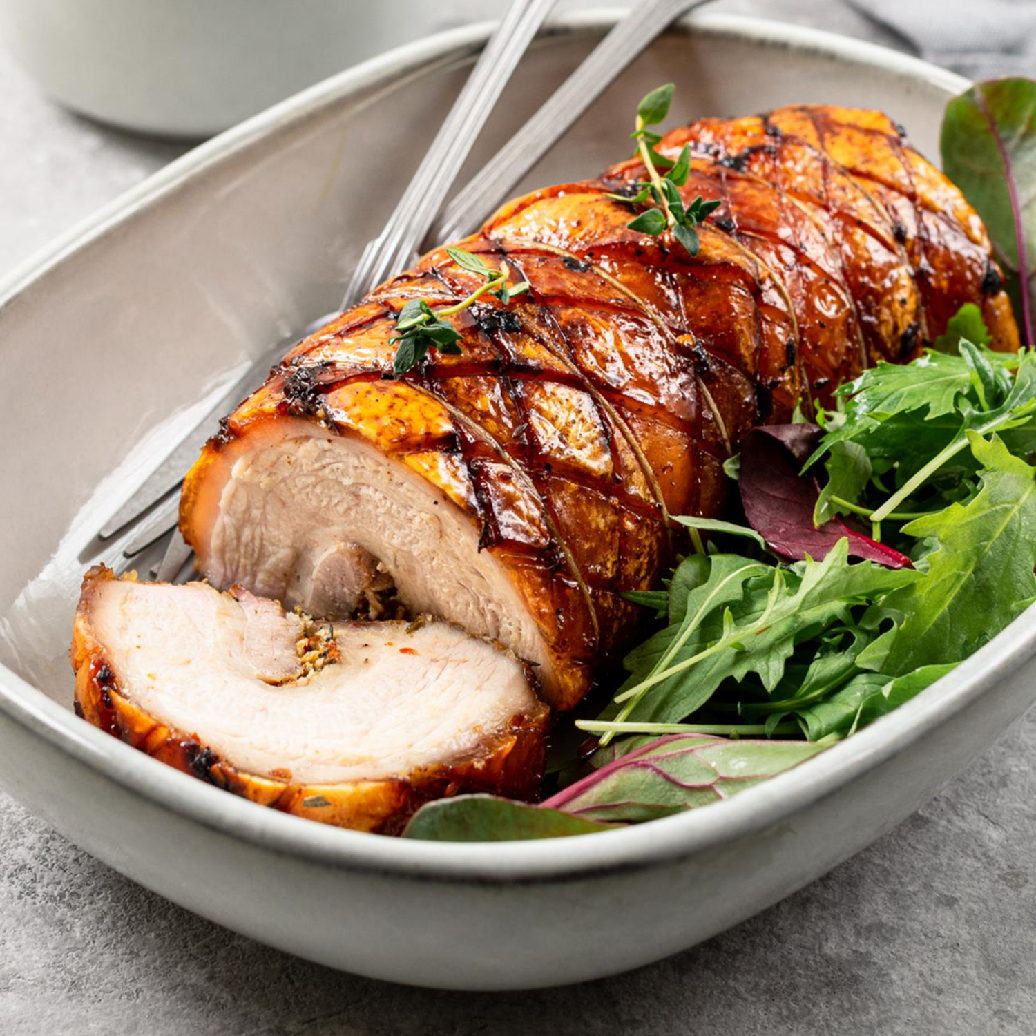 Stuffed pork tenderloins with bacon